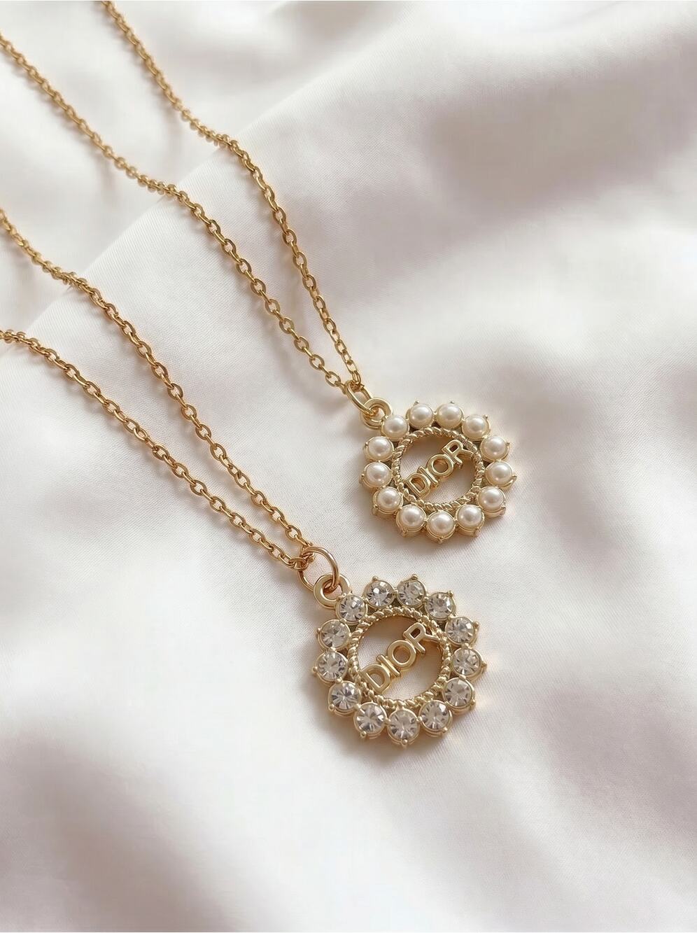 ✨ Vintage ONLY 1! Dior Pearls or Crystal Upcycled Necklace: BOGO Sale! ✨ - Picture 1 of 7